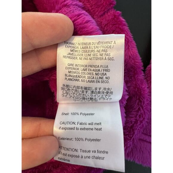 Obermeyer Fleece Sweatshirt Girls Large Quarter Zip Jacket Fuchsia Pink Purple - Picture 3 of 7